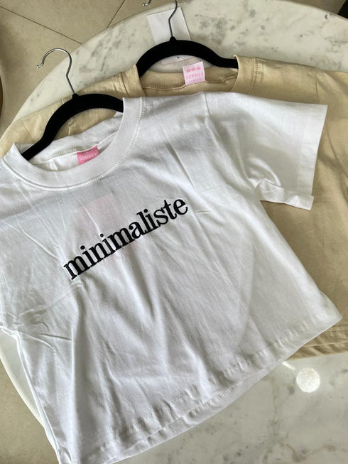 Minimaliste Printed Crop Tops T-shirts
